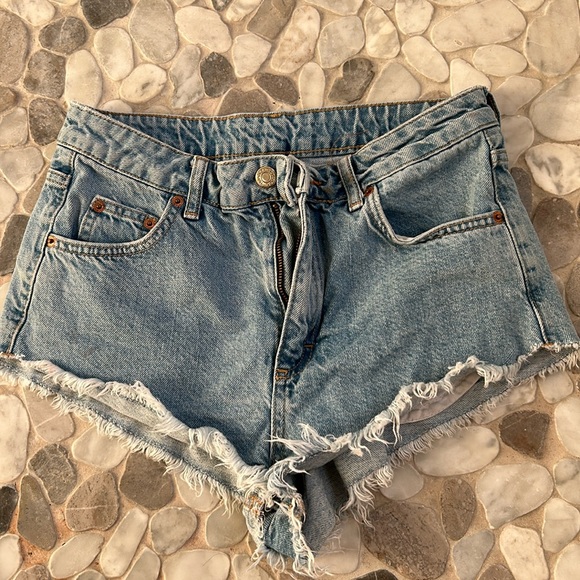 Top Shop blue jean shorts - Picture 3 of 4